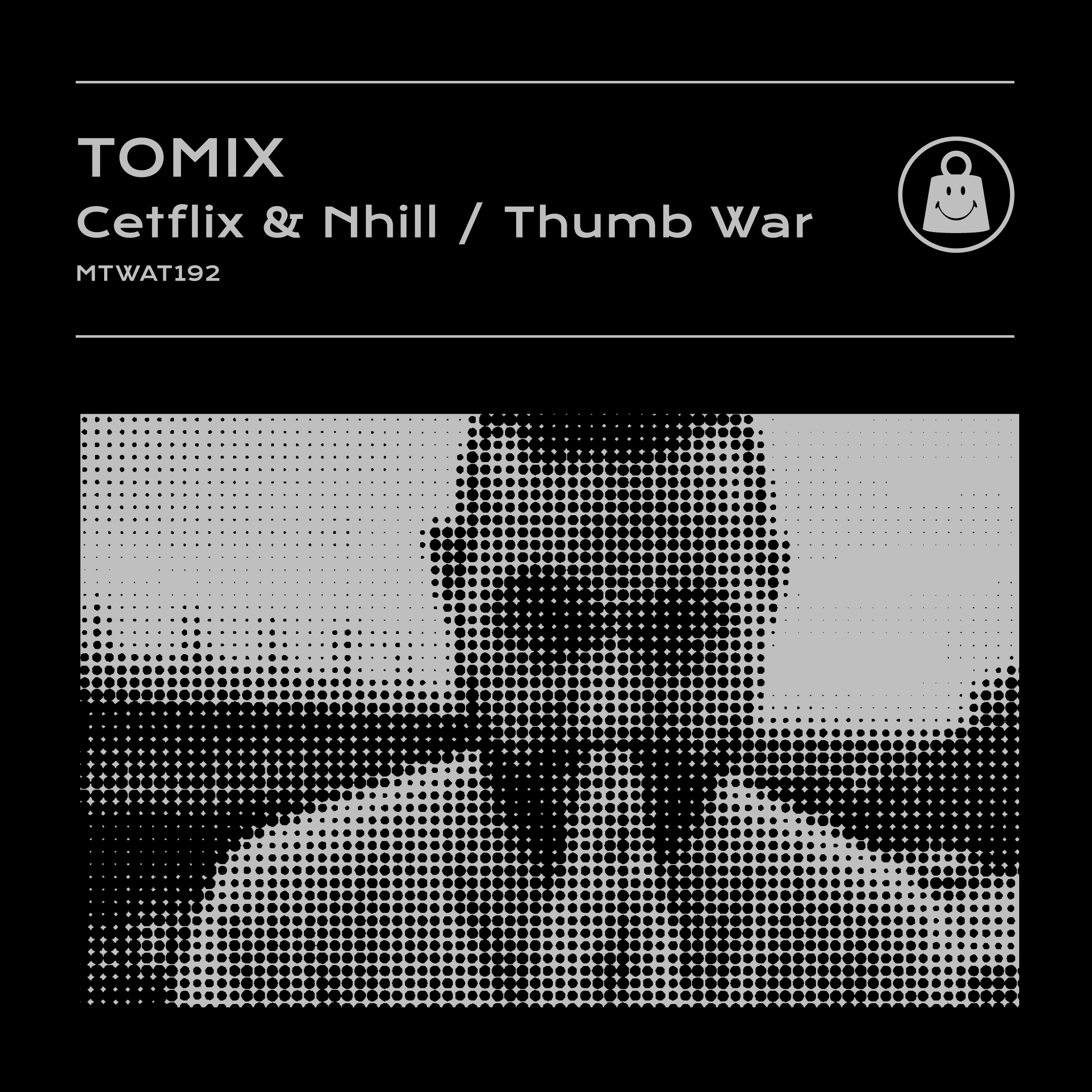 Artwork for 'Cetflix & Nhill / Thumb Way' an EP by ToMix, including a black & white picture of ToMix.